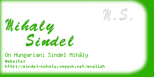 mihaly sindel business card